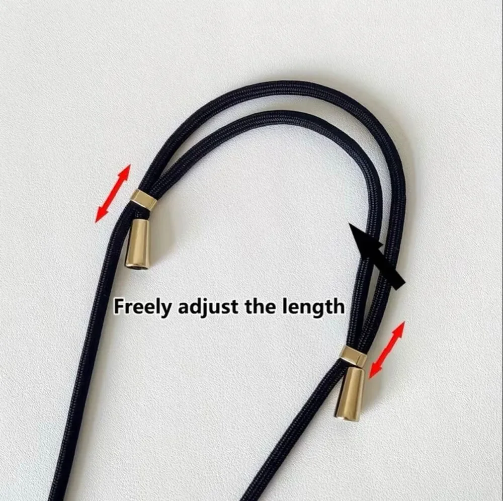 Universal Phone Lanyard Neck Strap With Tether Tab Adjustable Black NWOT